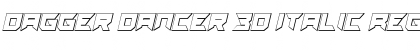 Dagger Dancer 3D Italic Regular Font