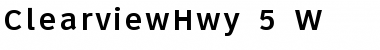 ClearviewHwy-5-W Regular Font