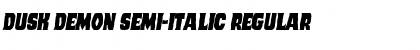 Dusk Demon Semi-Italic Regular Font