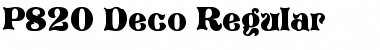 P820-Deco Regular Font