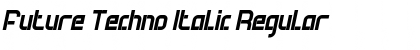 Future Techno Italic Font