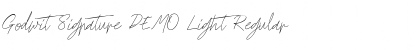 Godwit Signature DEMO Light Font