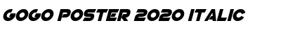 GoGo Poster 2020 Italic Font