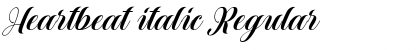 Heartbeat italic Regular Font