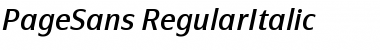 PageSans-RegularItalic Regular Font
