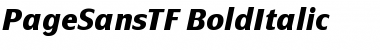 PageSansTF-BoldItalic Font