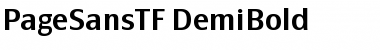 PageSansTF-DemiBold Regular Font