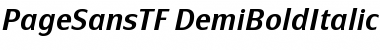 PageSansTF-DemiBoldItalic Font