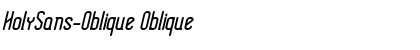 HolySans-Oblique Oblique Font