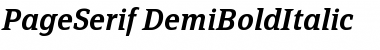 PageSerif-DemiBoldItalic Font