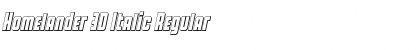 Homelander 3D Italic Font