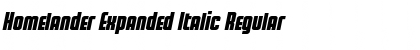 Homelander Expanded Italic Font