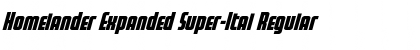Homelander Expanded Super-Ital Font