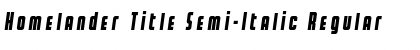 Homelander Title Semi-Italic Font