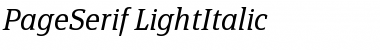 PageSerif-LightItalic Font