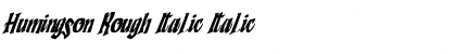 Humingson Rough Italic Italic Font
