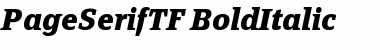 PageSerifTF-BoldItalic Font