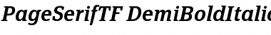 PageSerifTF-DemiBoldItalic Font