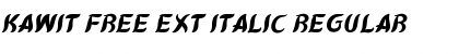 Download Kawit Free Ext Italic Font