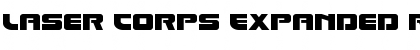 Laser Corps Expanded Regular Font