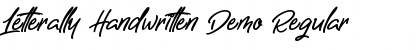 Letterally Handwritten Demo Regular Font