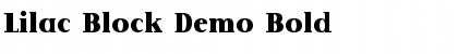 Lilac Block Demo Bold Font