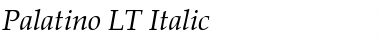 Palatino LT Italic Font
