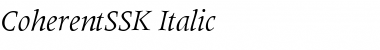 CoherentSSK Italic Font
