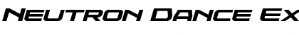 Neutron Dance Expanded Italic Regular Font