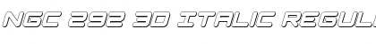 NGC 292 3D Italic Regular Font