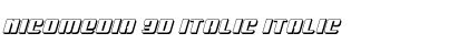 Nicomedia 3D Italic Italic Font
