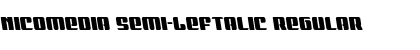 Nicomedia Semi-Leftalic Font