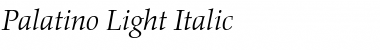 Palatino-Light LightItalic Font
