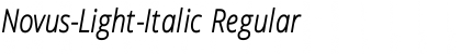 Novus-Light-Italic Regular Font