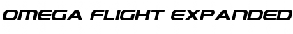 Omega Flight Expanded Italic Font