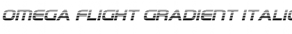 Omega Flight Gradient Italic Font