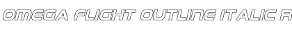 Omega Flight Outline Italic Font
