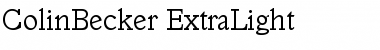 ColinBecker-ExtraLight Font