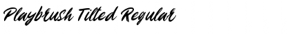 Playbrush Tilted Font