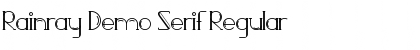 Download Rainray Demo Serif Font