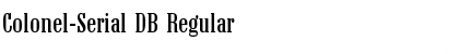 Colonel-Serial DB Font