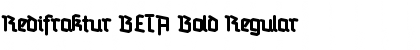 Redifraktur BETA Bold Regular Font