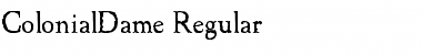 ColonialDame Regular Font