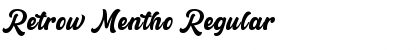 Retrow Mentho Regular Font