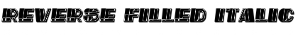 Reverse Filled Italic Font
