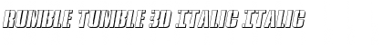 Rumble Tumble 3D Italic Font