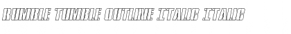 Rumble Tumble Outline Italic Italic Font