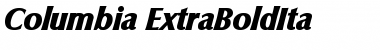 Columbia-ExtraBoldIta Regular Font