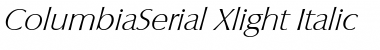 ColumbiaSerial-Xlight Italic