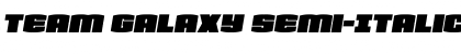 Team Galaxy Semi-Italic Regular Font